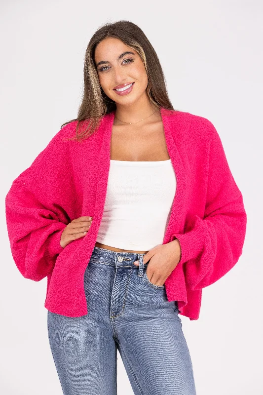 Not The Girl I Was Women's Bright Fuzzy Long Sleeve Cardigan Cool Women's Skate