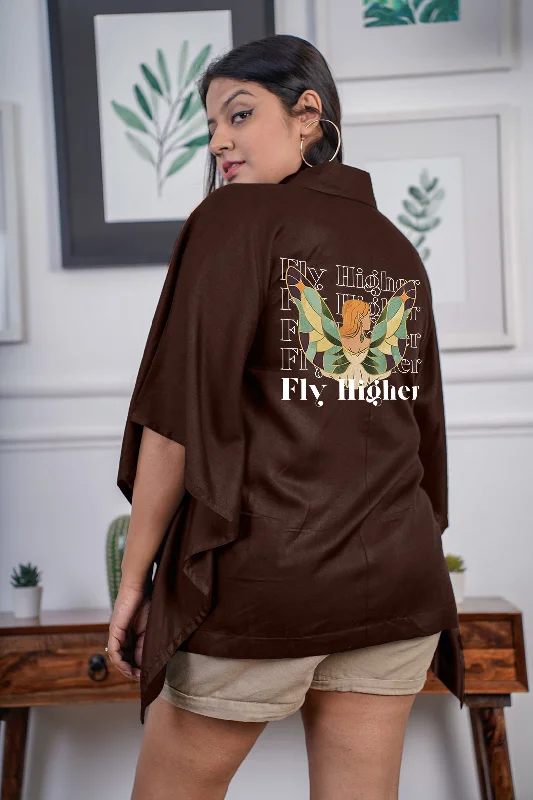 Coffee Kaftan Top - Fly Away With ME Dapper Women's 1920S