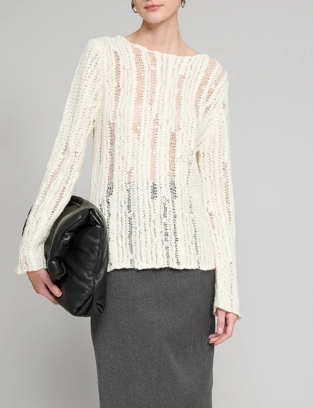Ivory Fisherman Sweater Compression