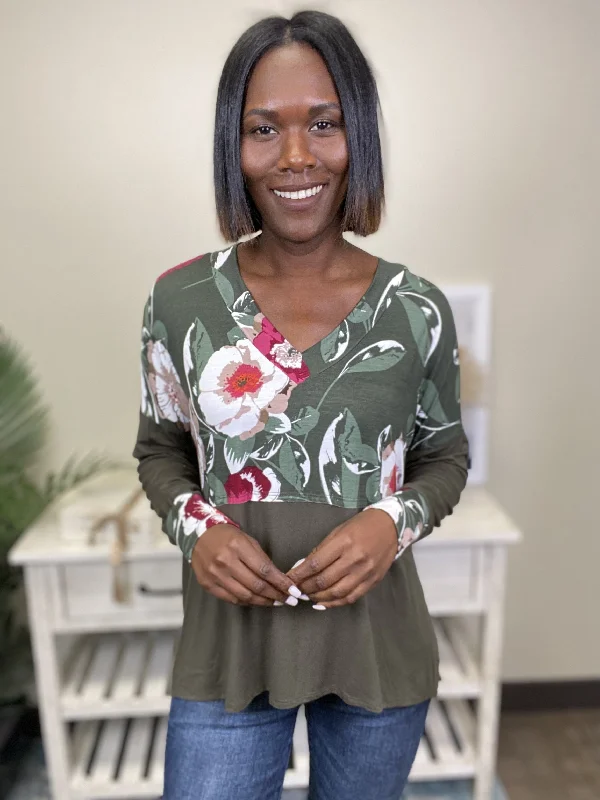 Off The Grid Women's Floral Long Sleeve Top Traditional Women's 