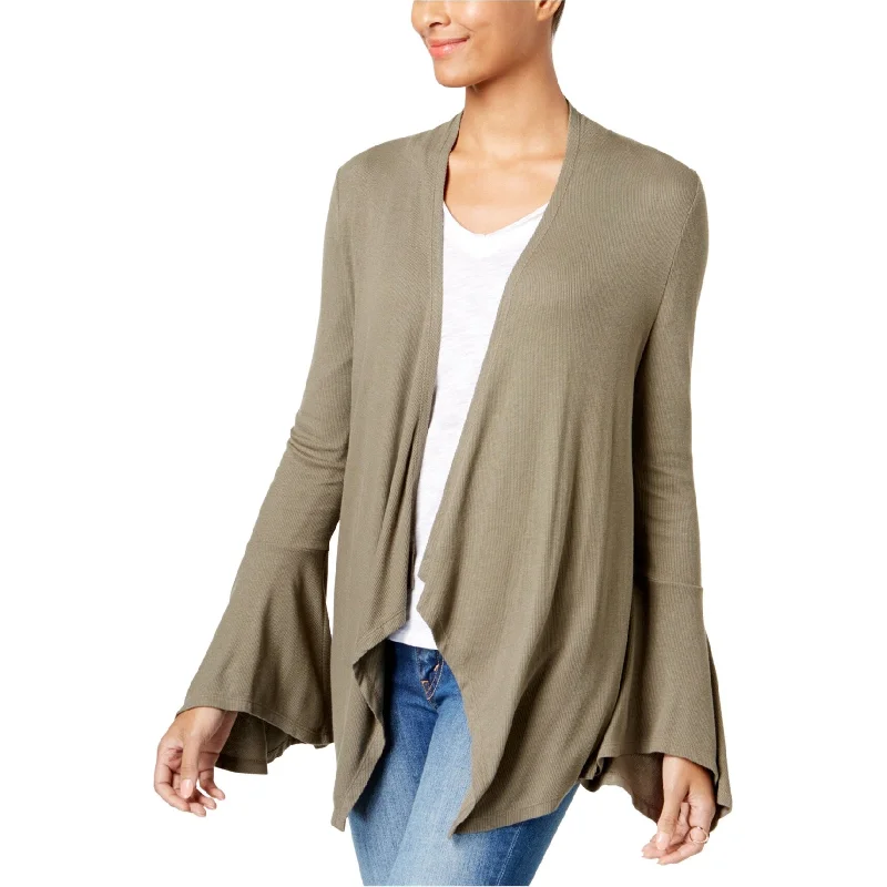 I-N-C Womens Bell Sleeve Cardigan Sweater, Green, X-Large Athletic Women's High - 