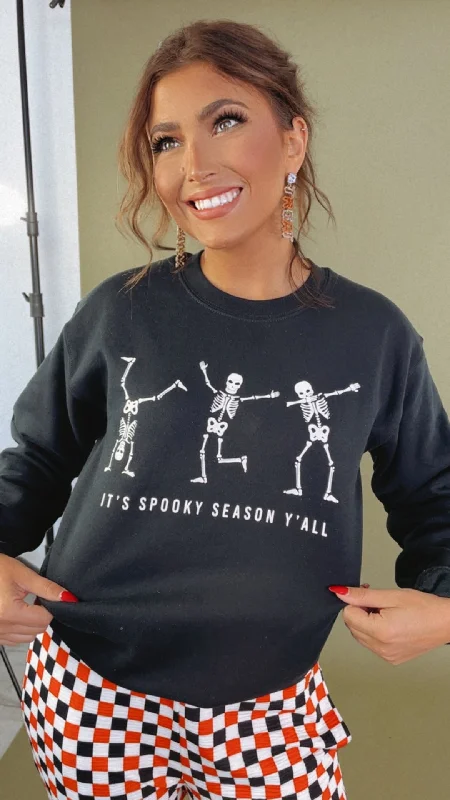 Spooky Season Y'all Crewneck, Black Australian Beach