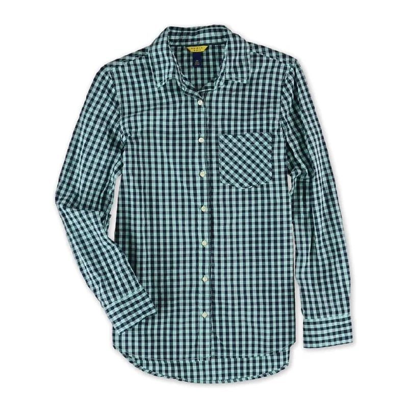 Aeropostale Womens Checkered Button Up Shirt Athletic Women's High - 