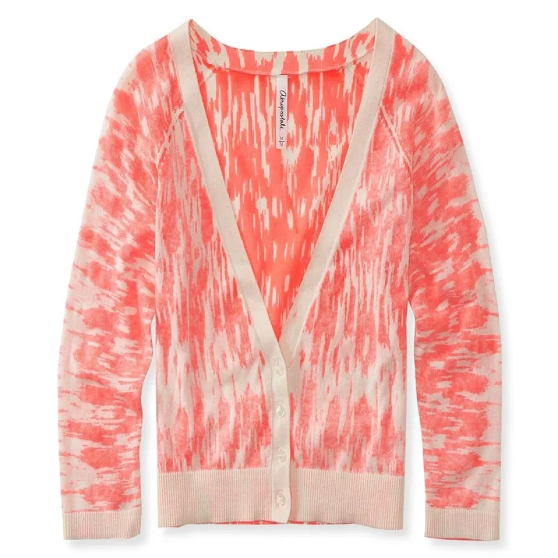 Aeropostale Womens Ikat Reverse Crop Cardigan Sweater Athletic Women's High - 