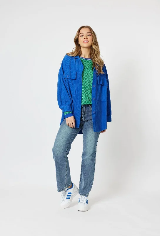 Zoe Cord Shacket - Cobalt Bohemian Women's Free