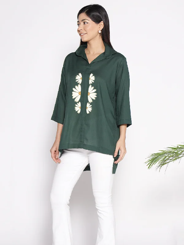 Bottlegreen Rayon ShirtTop - Mimosa Modern Women's Tech