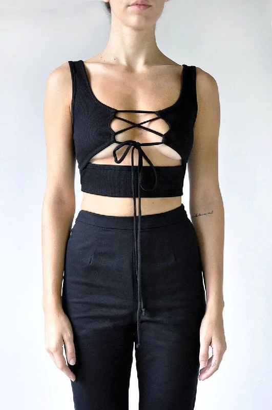 Sullen Lace Up Tank Monochromatic All - in - one
