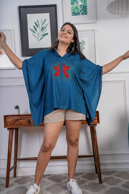 Teal Kaftan Top - Dual Confident Women's High - fashion