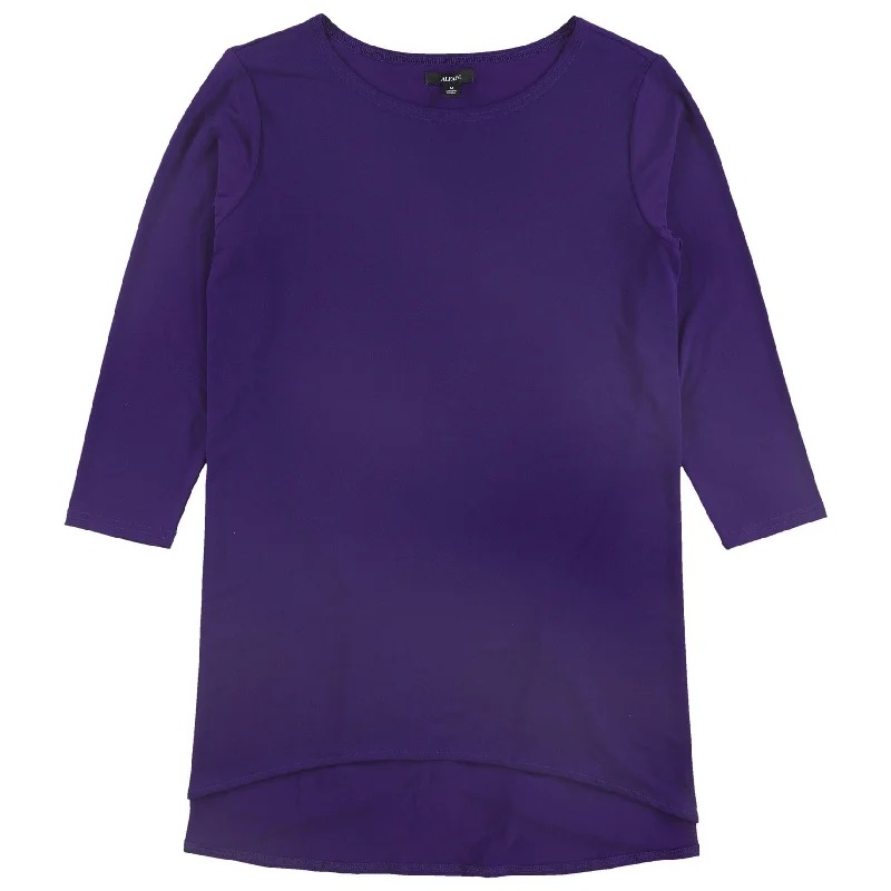 Alfani Womens High-Low Tunic Blouse, Purple, Medium Relaxed Women's Beachy