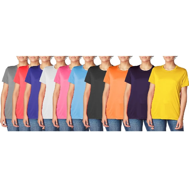 5Pack Womens Short Sleeve Crew Neck TShirts Plus Size Activewear Cotton Blend Sleek Women's 5Pack Womens Short Sleeve Crew Neck TShirts Plus Size Activewear Cotton Blend Sleek Women's