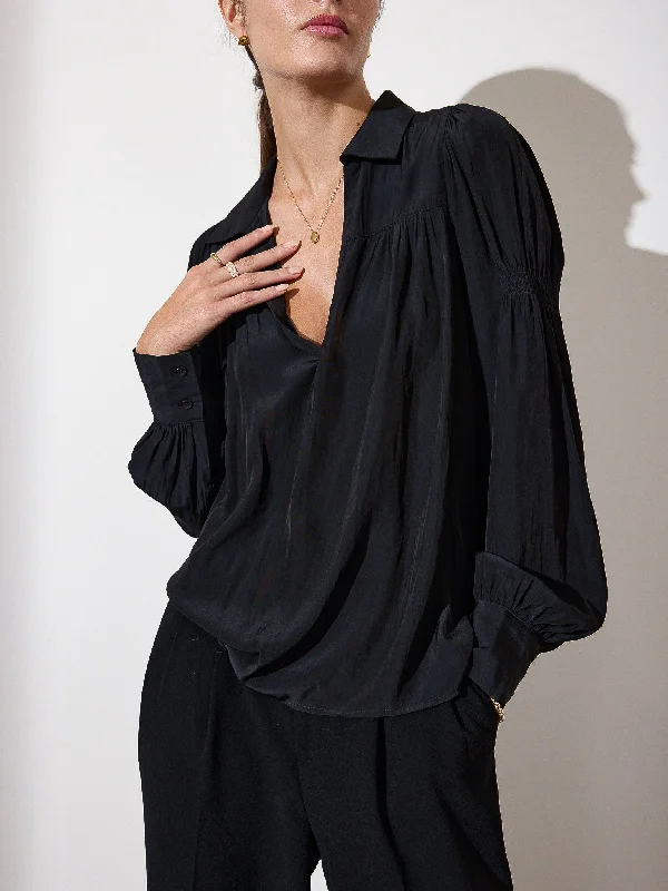 The Anson Blouse Earthy Women's Hemp - based