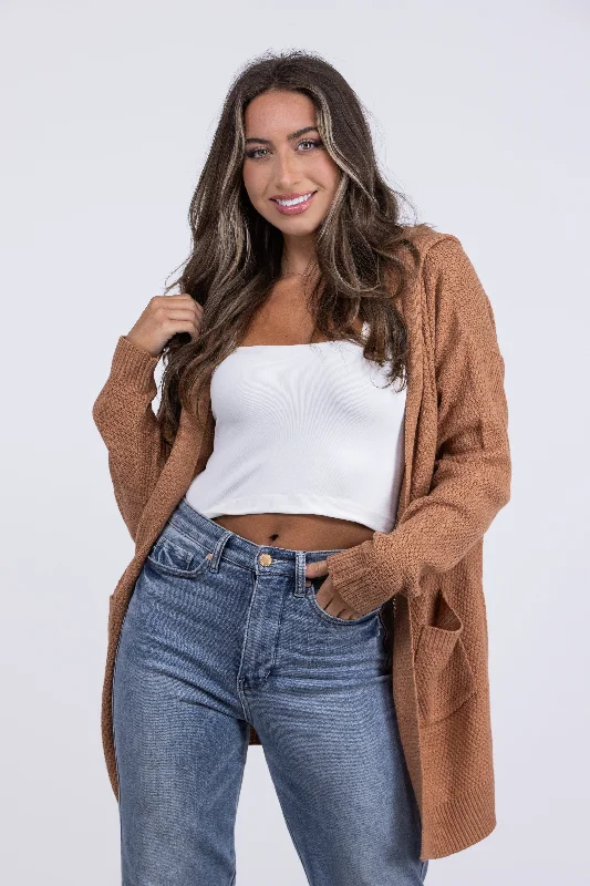 Not Yet Women's Classic Waffle Knit Cardigan Monochromatic Office Style