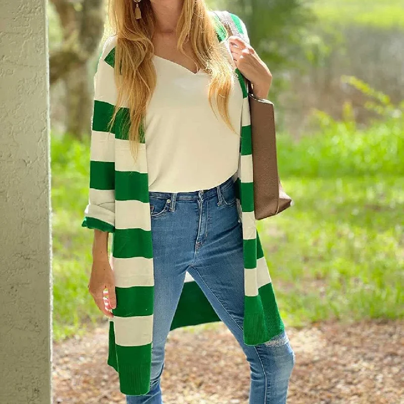 Women’s Open Front Long Cardigan Long Sleeves Lightweight Knit Fall Sweater Sophisticated Women's 