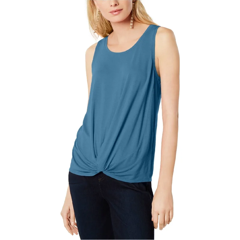 I-N-C Womens Twist Front Tank Top Laid - back Women's Vibe