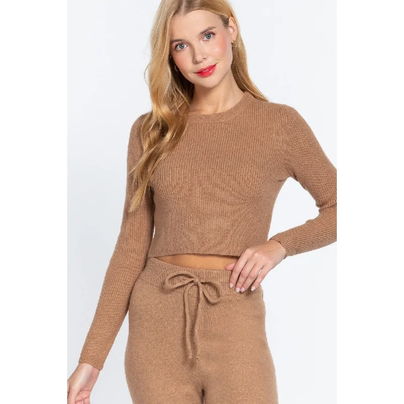 Cozy Long Sleeve Crew Neck Sweater Top , Effortless Warmth & Timeless Comfort Street Cozy Long Sleeve Crew Neck Sweater Top , Effortless Warmth & Timeless Comfort Street