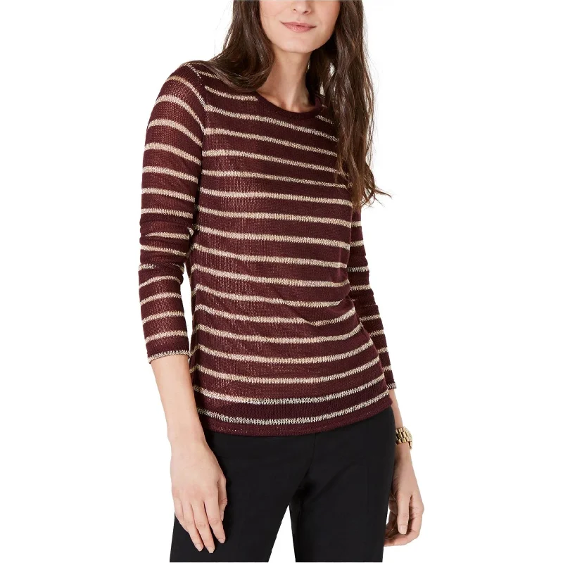 Michael Kors Womens Metallic Stripe Pullover Sweater, Purple, X-Small Dynamic Women's High - energy Michael Kors Womens Metallic Stripe Pullover Sweater, Purple, X-Small Dynamic Women's High - energy