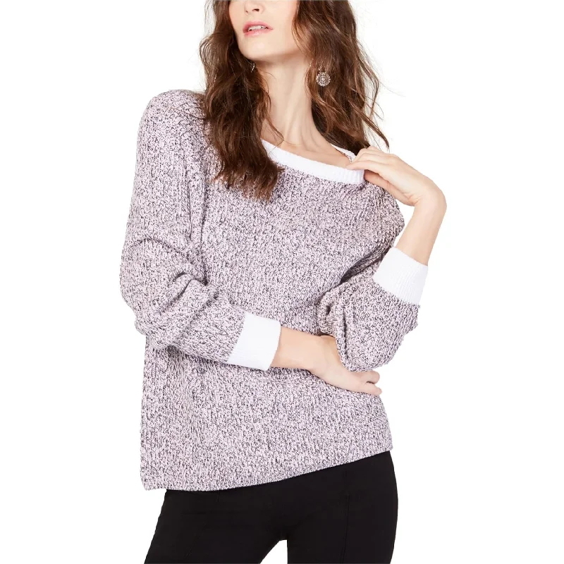 I-N-C Womens Marled Pullover Sweater Modern Women's Tech