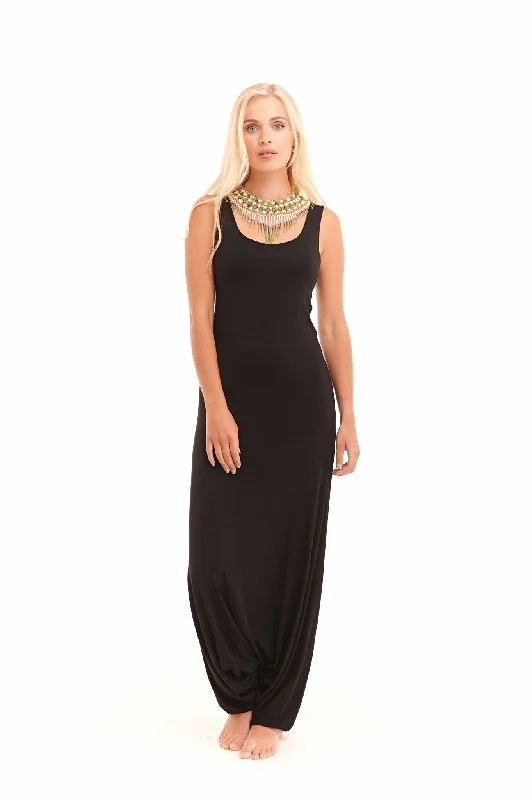 BAMBOO FITTED JUMPSUIT BLACK Geometric