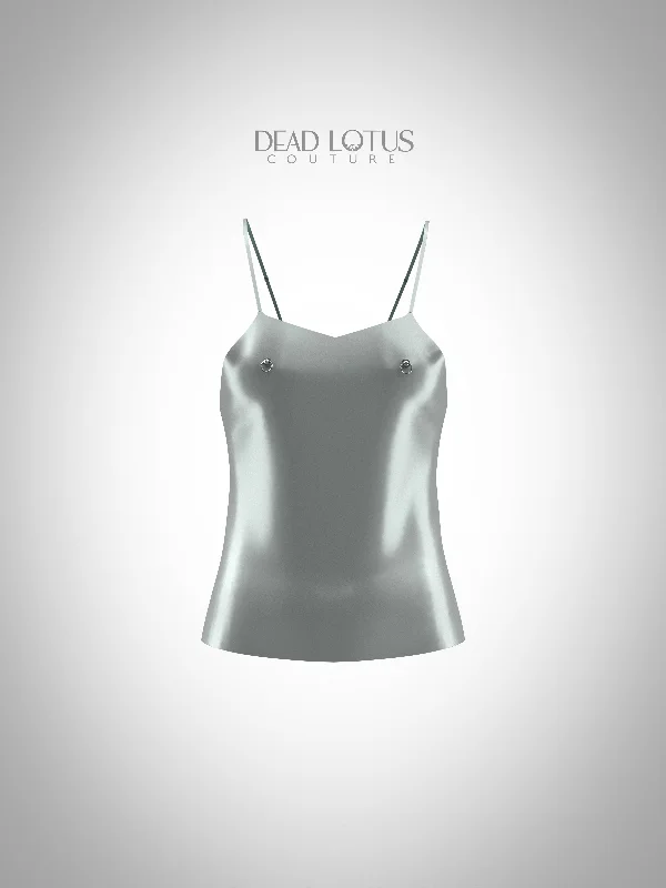BIMBETTE Spaghetti Strap Top Dapper Women's Bow - adorned