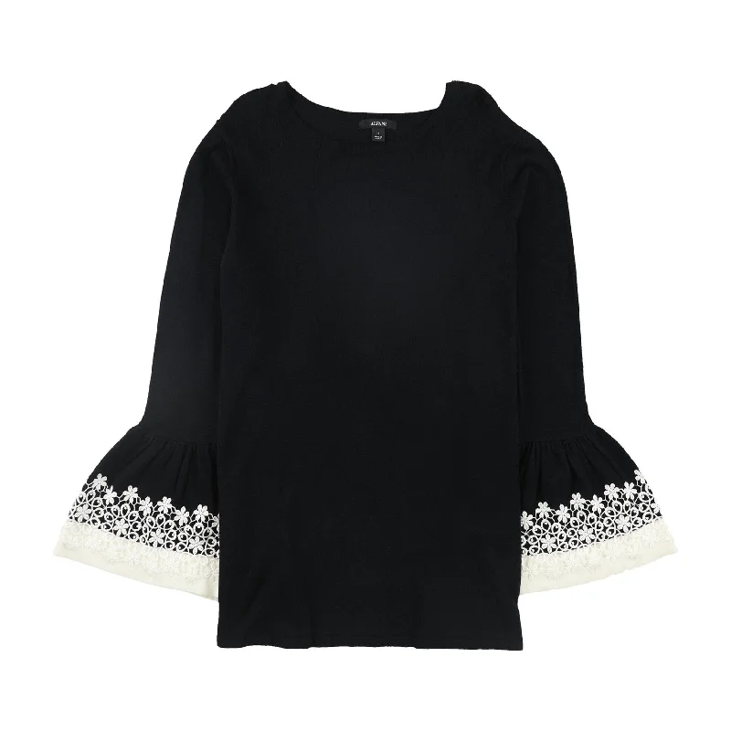 Alfani Womens Lace Cuff Pullover Sweater, Black, Small Casual Women's Japanese 