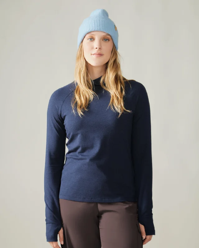 Zenith Turtleneck Sweater - Deep Ocean Feminine Women's Style 