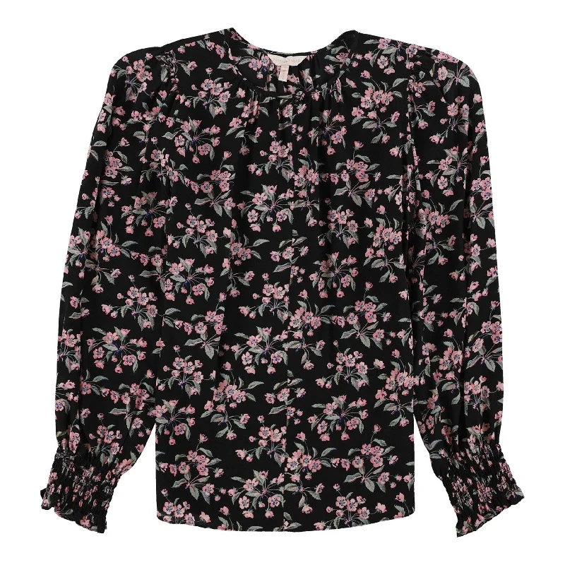 Rebecca Taylor Womens Tilda Peasant Blouse, Black, 2 Trendy Women's 