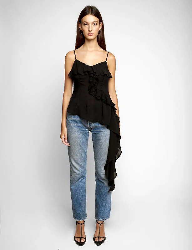 Leonie Ruffled Cascade Top Elegant Women's Formal 