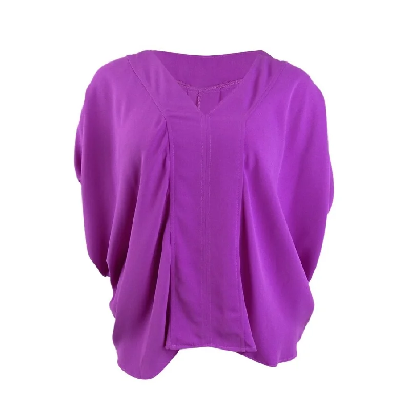 RACHEL Rachel Roy Women's Cap-Sleeve Satin Top (XXL, Plum Passion) Monochromatic All - in - one RACHEL Rachel Roy Women's Cap-Sleeve Satin Top (XXL, Plum Passion) Monochromatic All - in - one