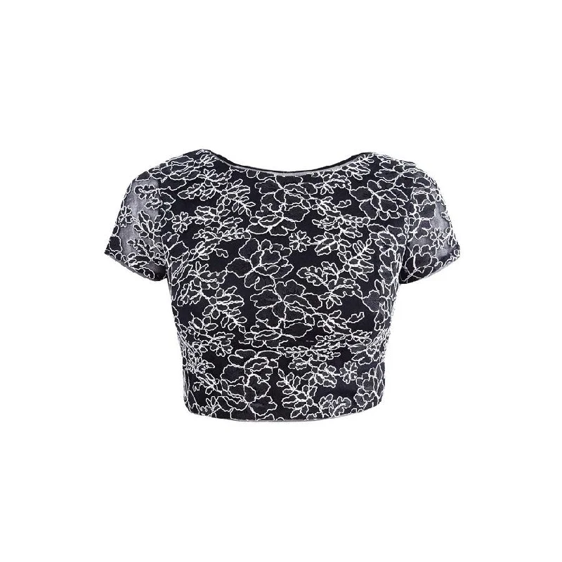 Adrianna Papell Women's Lace Top 12, Black/White Elegant Women's Formal 