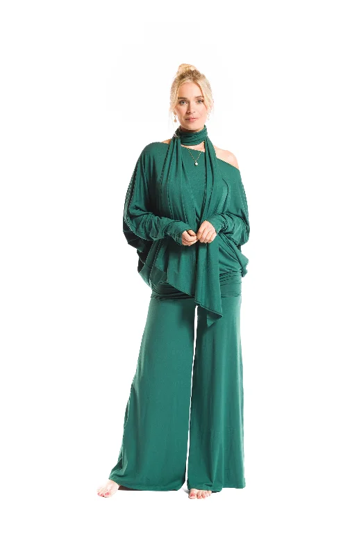 BAMBOO RAGLAN TOP WITH SCARF FLORESTA Dapper Women's 1920S