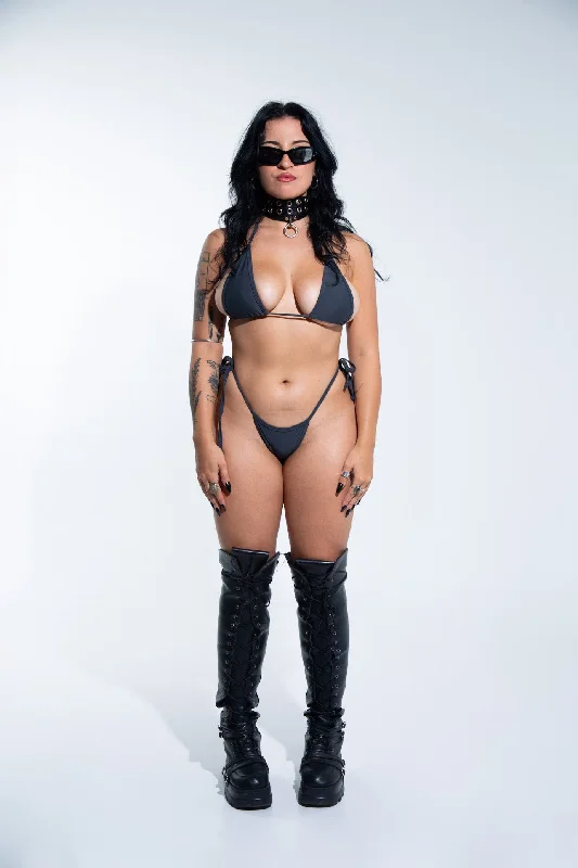 Micro Bikini Top - Charcoal Gray Rugged Women's Outdoor 