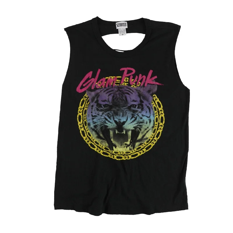 Scratch Womens Glam Punk Muscle Tank Top, Black, Medium Sophisticated Women's Tailored Scratch Womens Glam Punk Muscle Tank Top, Black, Medium Sophisticated Women's Tailored