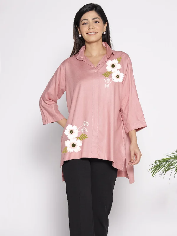 Blush Rayon ShirtTop - Cheonrima Earthy Women's Hemp - based
