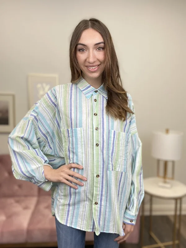 No Where I Would Rather Be Women's Button Down Long Sleeve Top Vintage Women's 1970S 