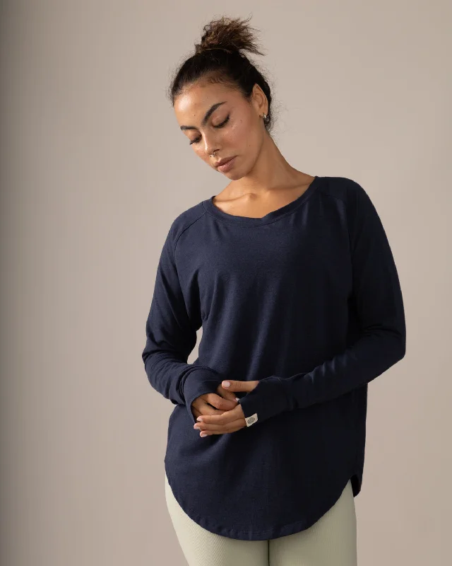 Cozy Long Sleeve Shirt - Deep Ocean Youthful Women's Anime - inspired
