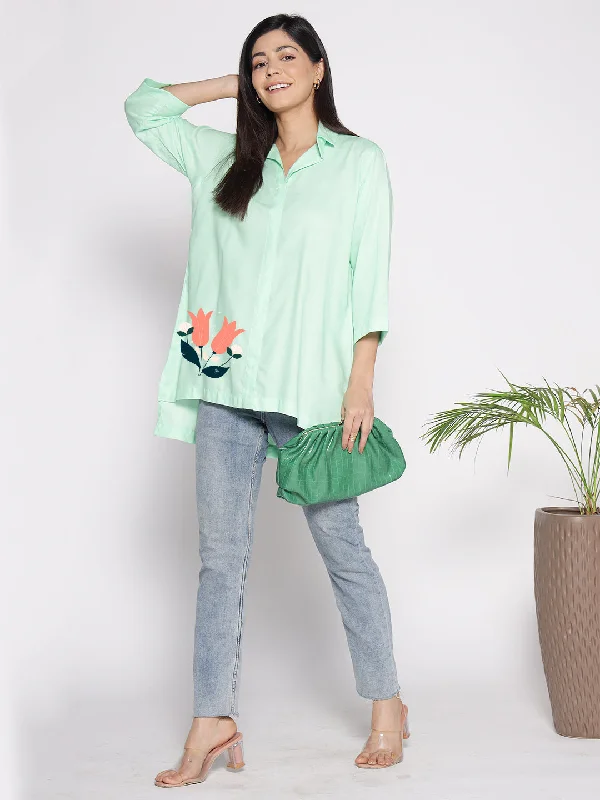 Mint Rayon ShirtTop - Kielo Practical Women's Multi - 