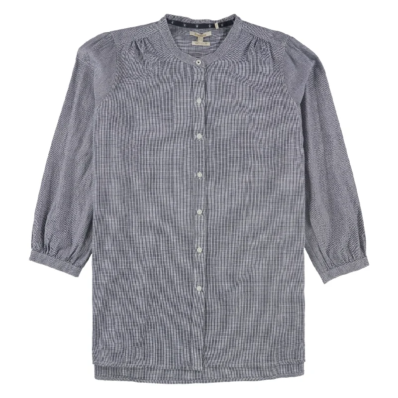 Barbour Womens Petrel Button Up Shirt, Blue, 6 Casual Women's Loose - fitting