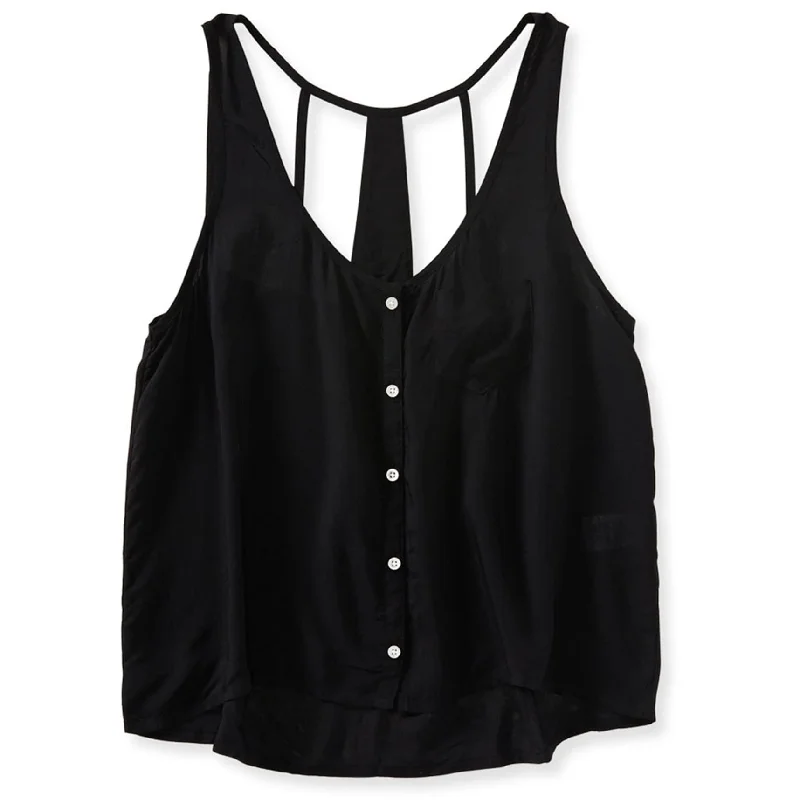 Aeropostale Womens Pocket Woven Tank Top Confident Women's Power