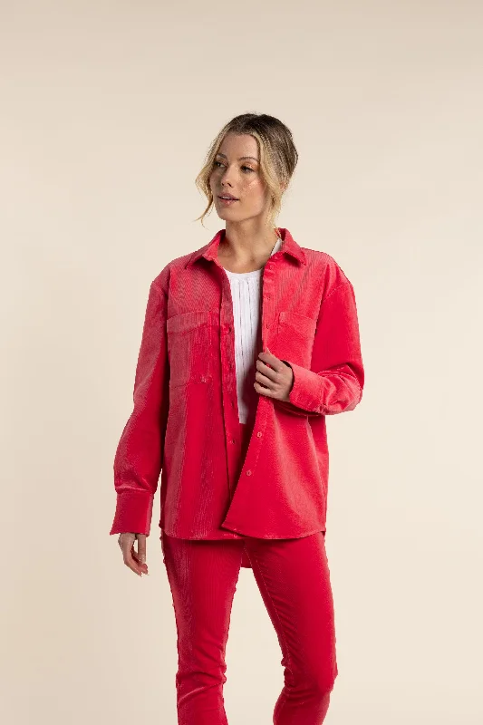 Baby Cord Shirt Jacket - Paradise Pink performance