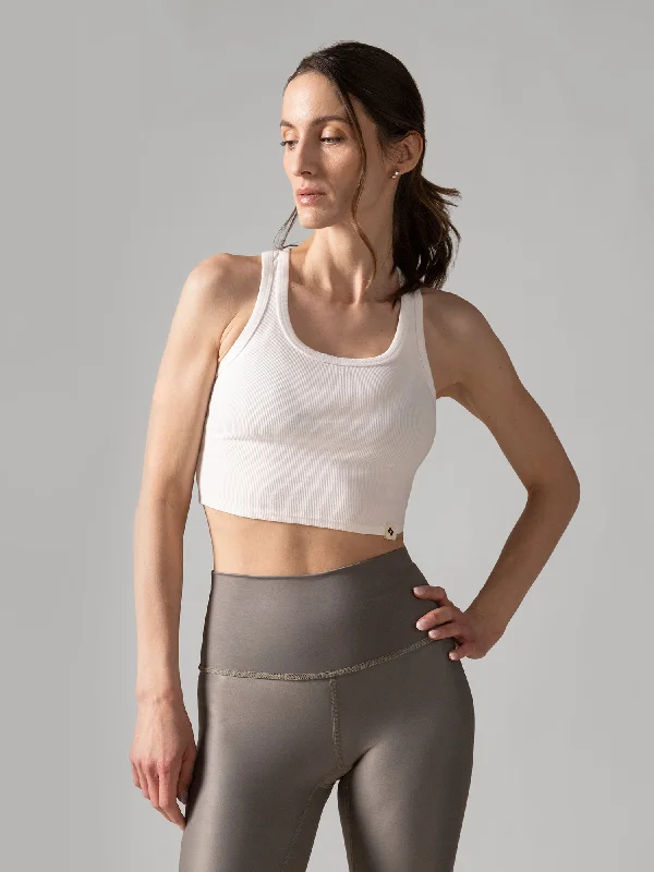 Mile-End Tank Top - Natural White Trendy Women's Oversized