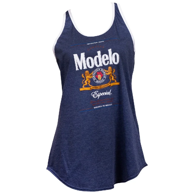 Modelo Especial Label White Trim Womens Racerback Tank Top European
