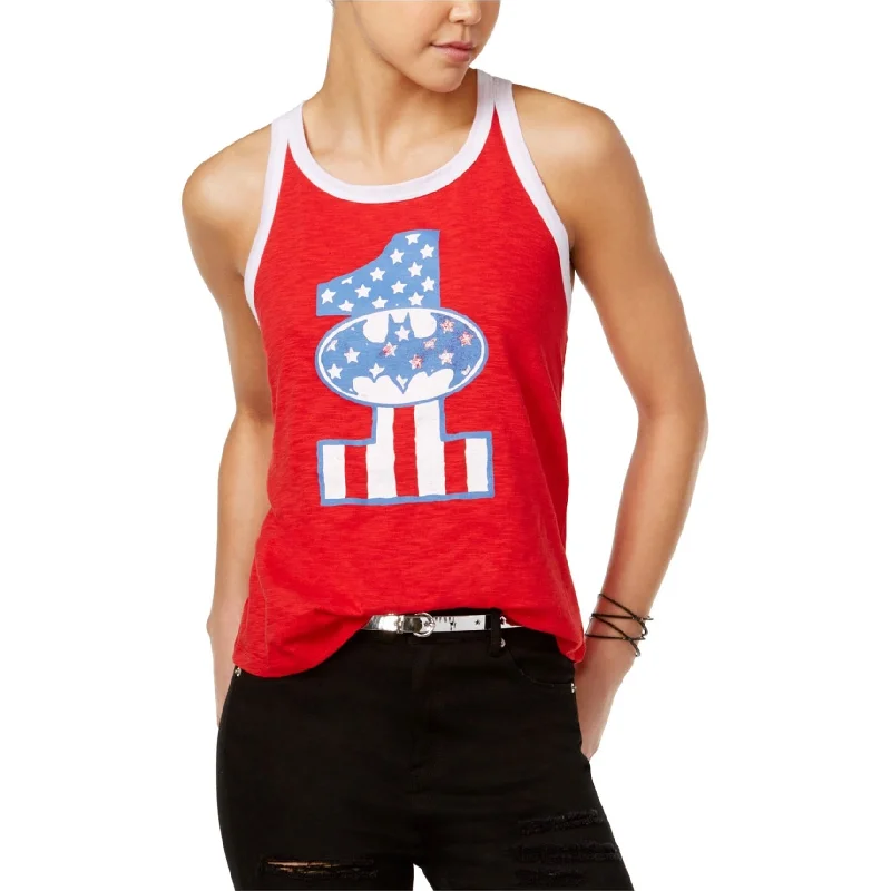 Batman Womens Graphic Tank Top, Red, Small Classic Women's Pin - striped