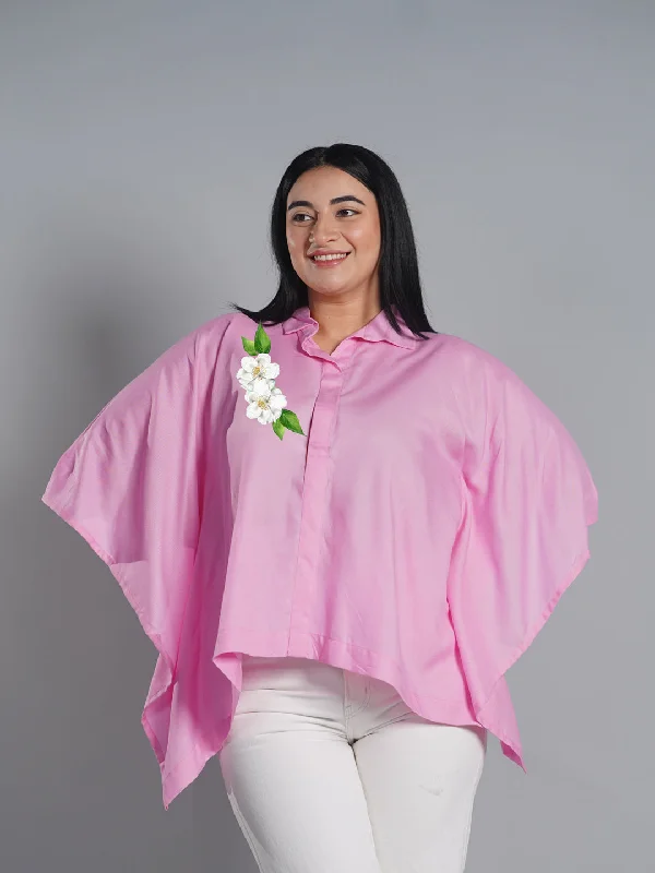 BabyPink Kaftan Top - Union Vintage Women's 1970S 