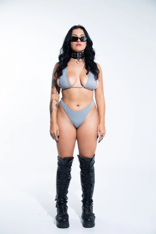 Micro Bikini Top - Gray Bohemian Women's Free