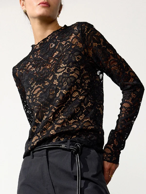 The Donne Floral Lace Top Elegant Women's Formal 
