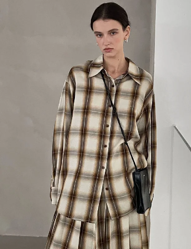 Plaid Shirt Dapper Women's 1920S