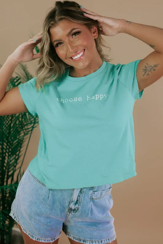 All About Happy Crop, Melon Minimalist Women's Casual