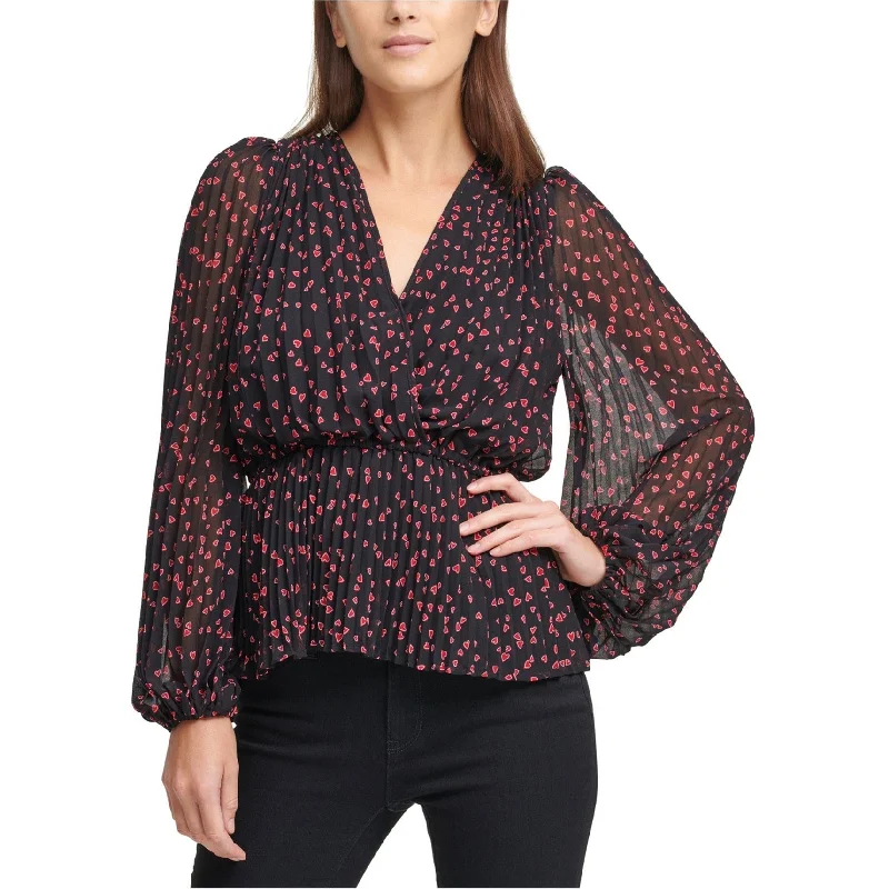 Dkny Womens Hearts Wrap Blouse Sharp Women's Italian