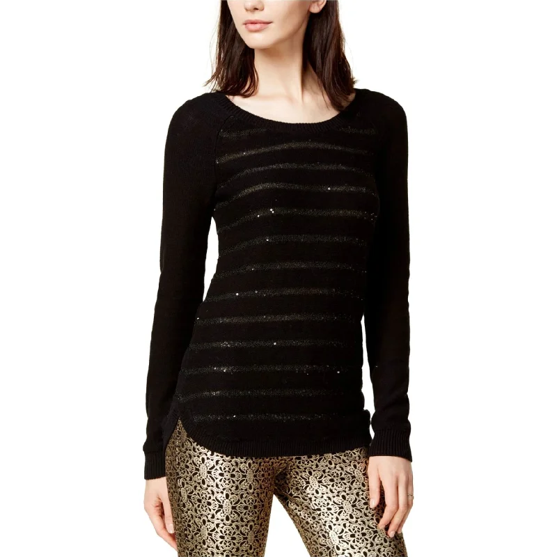 Maison Jules Womens Sequined Knit Sweater Confident Women's Power