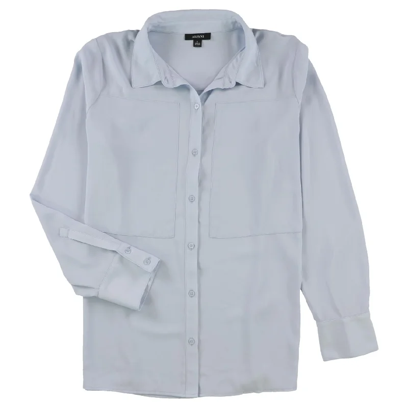 Alfani Womens Seamed Button Up Shirt Youthful Women's Pop